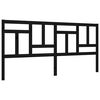 vidaXL Lovos rėmas su galvūgaliu, juodas, 200x200cm, medienos masyvas