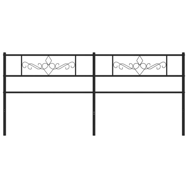 vidaXL Metalinis galvūgalis, juodos spalvos, 193cm