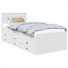 vidaXL Dienos lova Balta ir juoda 75 x 190 cm Apdirbta mediena