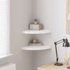 vidaXL Pakabinamos kampinės lentynos, 2vnt., baltos, 35x35x3,8cm, MDF