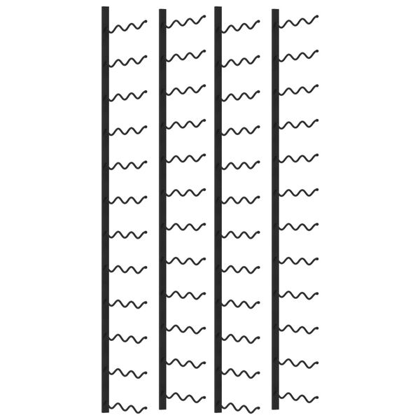 vidaXL Prie sienos montuojami vyno laikikliai, 2vnt., juodi, geležis