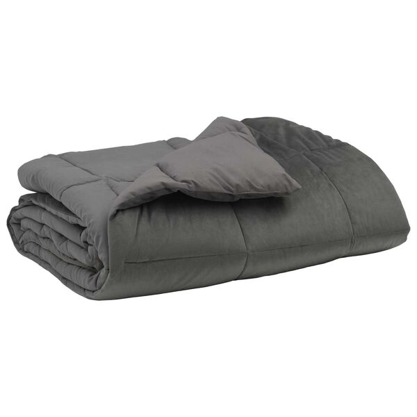 vidaXL Vasaros antklodė &Scaron;viesiai pilka 200 x 200 cm Mikropluo&scaron;tas