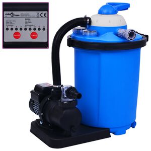 vidaXL Smėlio filtras su siurbliu ir laikmačiu, 550W, 50l