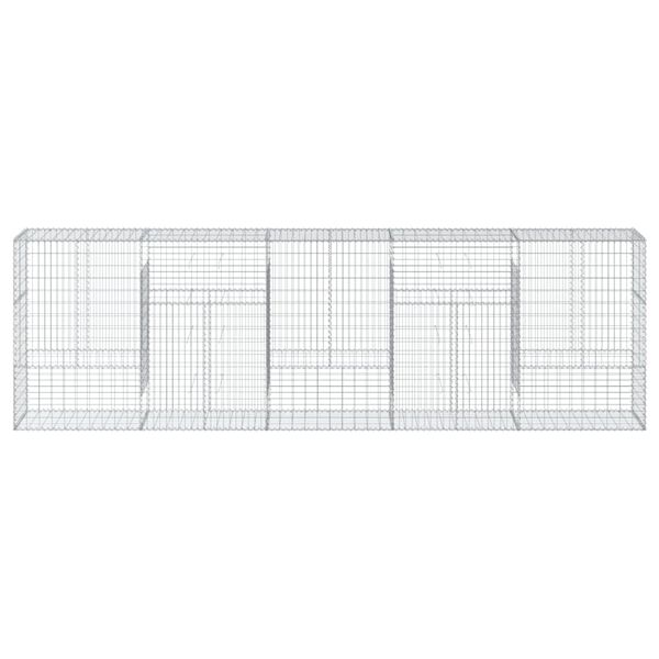 vidaXL Gabiono krep&scaron;ys su dangčiu, 500x50x150cm, galvanizuota geležis