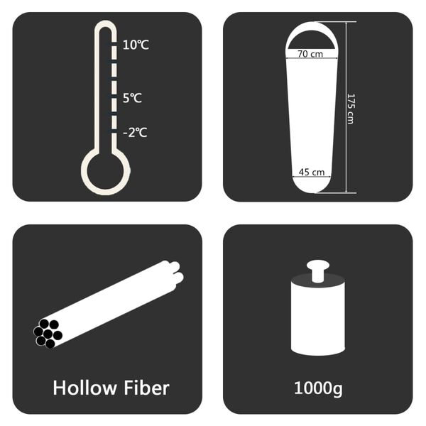 vidaXL Miegmaišis, vaikams/paaugliams, vienvietis, mumijos formos
