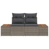 vidaXL Sodo sofa Pilka 184 x 62 x 85cm poliratanas