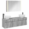 vidaXL Vonios spintos komplektas 4 pcs Pilka Sonoma