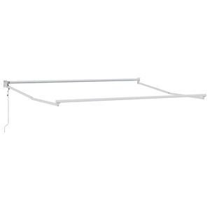 vidaXL Electric Awning Frame 3,5 x 2,5 m Balta Powder-Coated Aluminium