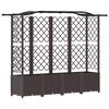 vidaXL Pakeltas lovas su trelėmis ir stogu Ruda 204 x 40 x 138 cm PP