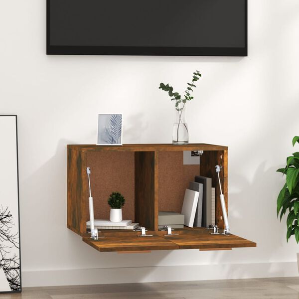 vidaXL Sieninė spintelė, dūminio ąžuolo, 60x36,5x35cm, mediena