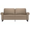 vidaXL Dvivietė sofa, kapučino spalvos, 140cm, dirbtinė oda