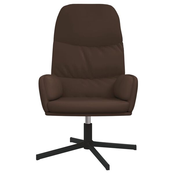 vidaXL Poilsio kėdė, rudos spalvos, dirbtinė oda