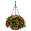vidaXL Dirbtinės gėlės Rožinė 33 x 33 x 44 cm PE ir plienas