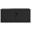 vidaXL Spintelė dokumentams, juodos spalvos, 90x40x130 cm, plienas