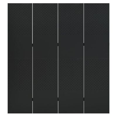 vidaXL Kambario pertvaros, 4 dalių, 2vnt., juodos, 160x180cm, plienas