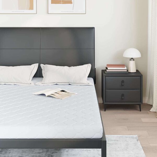 vidaXL Čiužinys Balta 140 x 190 cm Žakardinis audinys