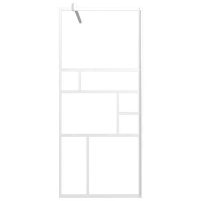 vidaXL Dušo sienelė, baltos spalvos, 80x195cm, ESG stiklas