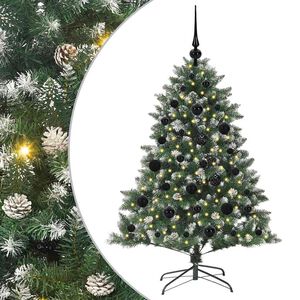 vidaXL Dirbtinė Kalėdų eglutė Žalia 120 cm PVC, plastikas ir plienas