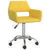 vidaXL Pasukamos valgomojo kėdės, 6vnt., geltonos, audinys