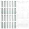 vidaXL Tvorelių stulpai 44 pcs Žalia 160 cm Plienas