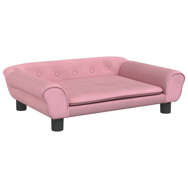 vidaXL Vaikiška sofa, rožinės spalvos, 70x45x26cm, aksomas