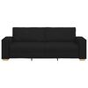 vidaXL Trivietė sofa, juoda, 180 cm, audinys