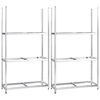 vidaXL Stovai padangoms, 2vnt., sidabriniai, 110x40x200cm, plienas