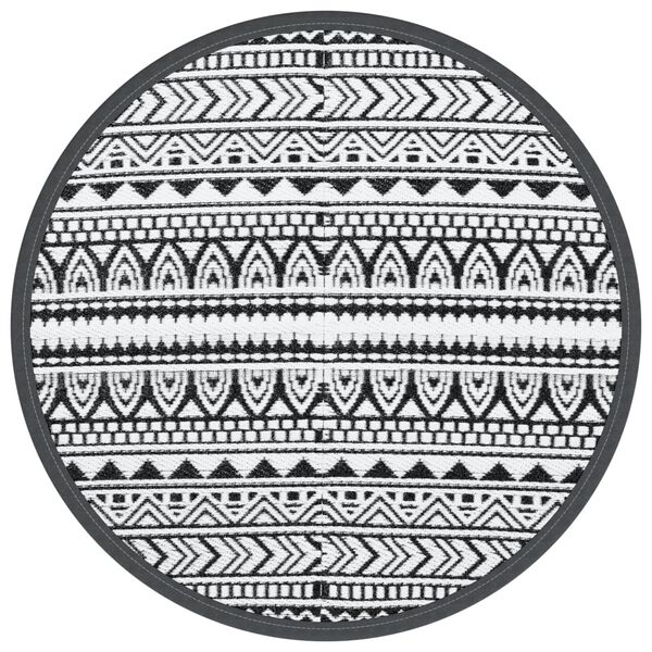 vidaXL Lauko kilimas, ARAKIL juodos spalvos, 120cm skersmens, PP