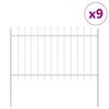vidaXL Sodo tvora WOERDEN 9 vnt. 15,3 x 1,2 m Miltelinis plienas Balta