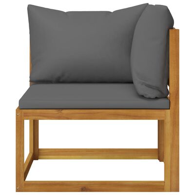 vidaXL Sodo baldų komplektas su pagalvėmis, 5d., akacijos masyvas
