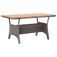 vidaXL Sodo stalas, pilkas, 120x70x66cm, akacijos medienos masyvas