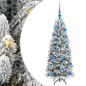 vidaXL Dirbtinė Kalėdų eglutė su 150 LED s stovu Balta 120 cm
