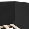 vidaXL Kampinė lovos konstrukcija Juoda 100 cm x 200 cm Aksomas