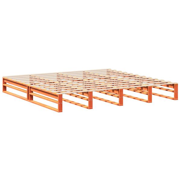 vidaXL Lovos rėmas be čiužinio, va&scaron;ko rudas, 180x200cm, pu&scaron;ies masyvas