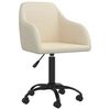 vidaXL Pasukamos valgomojo kėdės, 4vnt., kreminės spalvos, aksomas