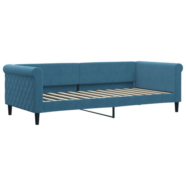 vidaXL Sofa, mėlynos spalvos, 90x200cm, aksomas