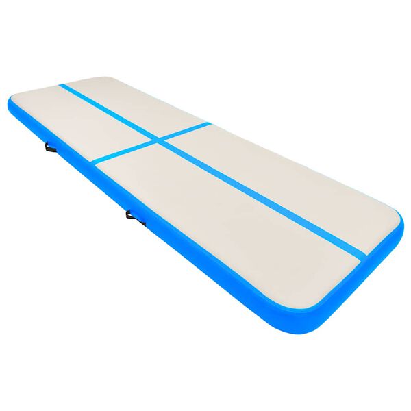 vidaXL Pripučiamas gimnastikos kilimėlis, mėlynas, 500x100x20cm, PVC