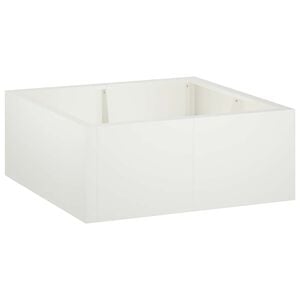vidaXL Sienelė 4 vnt. 100 x 100 x 30 cm Plienas Balta