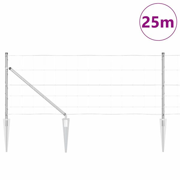 vidaXL Tvorelės stulpas Cinkuotas 25 x 0,8 m Plienas