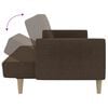 vidaXL Dvivietė sofa-lova, rudos spalvos, audinys