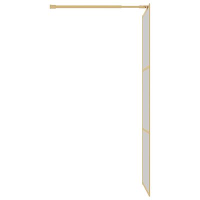 vidaXL Dušo sienelė su skaidriu ESG stiklu, auksinė, 80x195cm