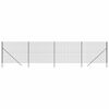 vidaXL Vielinė tinklinė tvora, antracito, 1,4x10m, plienas