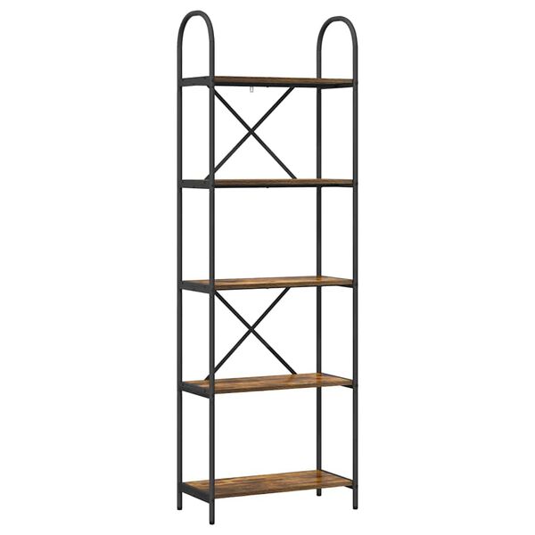 vidaXL Knygų lentyna Rūkyta ąžuolas 60 x 30 x 183 cm Apdirbta mediena