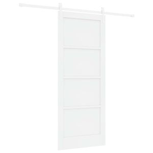 vidaXL Slankios durys ORKDAL Balta 83 x 202 cm Pu&scaron;ies medienos masyvas