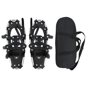 vidaXL 3 in 1 sniego batai Sidabrinė ir juoda 53,5 x 21 cm