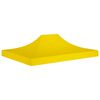 vidaXL Proginės palapinės stogas, geltonos spalvos, 4,5x3m, 270 g/m&sup2;