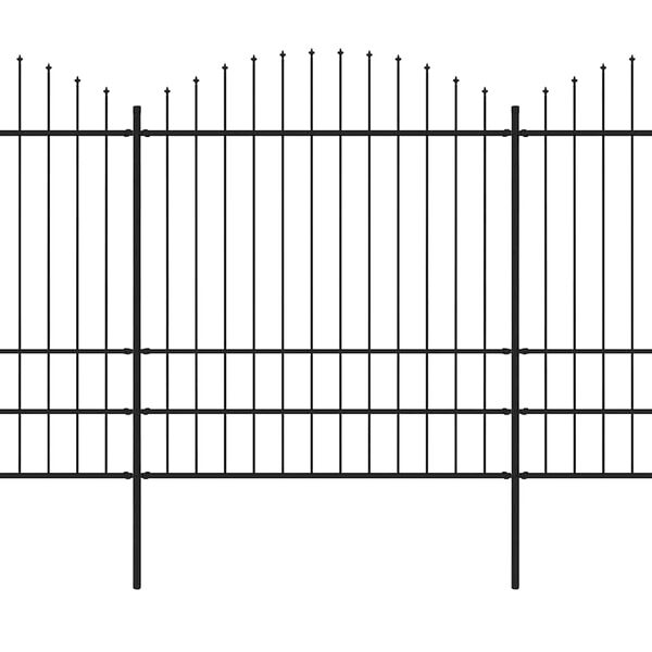 vidaXL Sodo tvora su ie&scaron;meliais, plienas, 359x200cm, juoda
