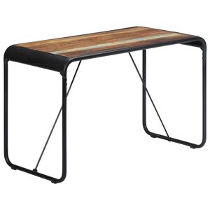 vidaXL Valgomojo stalas, 118x60x76cm, perdirbtos medienos masyvas