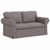 vidaXL Sofa 2 pcs Taupe 155 x 82 x 80 cm audinys