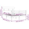 vidaXL Lovos rėmas su galvūgaliu, medienos masyvas, mažas dvivietis